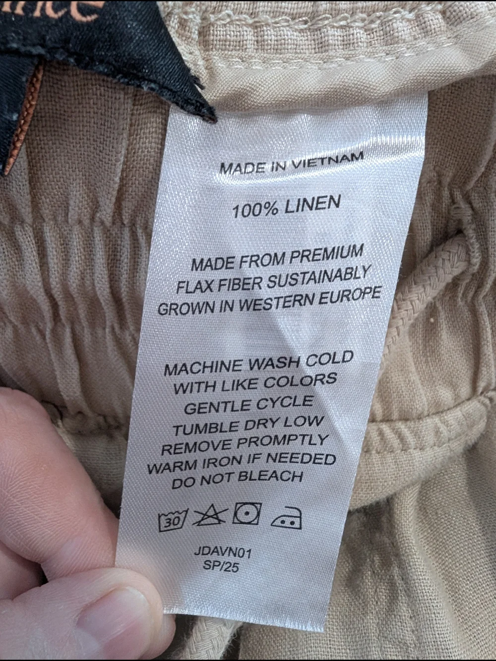 Quince 100% European Linen Wide Leg Pants Driftwood Size Small